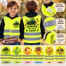 Kinder Warnweste Hier kommt mit Namen & Motiv –...