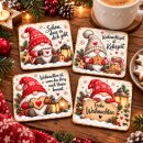 Weihnachtsuntersetzer mit Wichtel & Sprüchen...