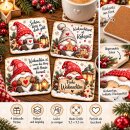Weihnachtsuntersetzer mit Wichtel & Sprüchen...