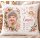 Personalisiertes Babykissen mit Foto & Geburtsdaten – Kuschelkissen zur Geburt mit Name – Rosa oder Blau – 40x40 cm