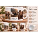 Personalisierte Fototasse mit 3 eigenen Fotos &...