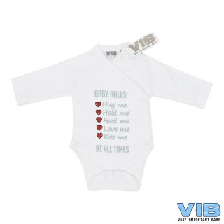 VIB® Baby Body Wickelbody Langarm Baby Regeln Erstlingsausstattung