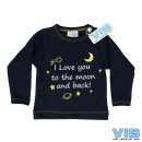 VIB® Baby Langarm Shirt blau, bestickt mit Spruch...