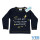 VIB® Baby Langarm Shirt blau, bestickt mit Spruch Love you to the moon and back 3-6 Monate