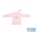 VIB&reg; Baby Langarm Shirt rosa, bestickt mit Spruch...