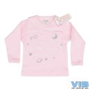 VIB® Baby Langarm Shirt rosa, bestickt mit Spruch...