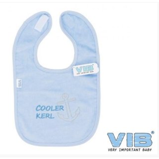 VIB® Baby Lätzchen Velours bestickt - Cooler Kerl - Geschenk Geburt