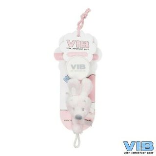 VIB® Baby Schnullerkette Plüsch Hase Schnullertier  - Geschenk Geburt Rosa