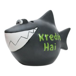 KCG Best of Sparschwein - Sparhai - Kredit-Hai - Keramik handbemalt Spardose