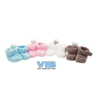 VIB® Baby Booties kuschelig weiche SCHÜHCHEN FÜR NEUGEBORENE Winter Babyschuhe Blau