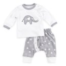 Baby Sweets Set Hose und Shirt Little Elephant wei&szlig;-grau Babyset