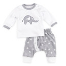 Baby Sweets Set Hose und Shirt Little Elephant weiß-grau Babyset 80