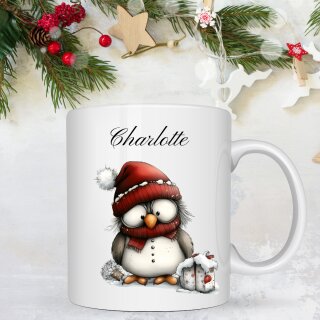 🦉 Eule mit Mütze & Geschenkpaket