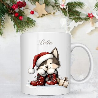 Fuchs Amanda – mit Geschenk & Schneeflocken